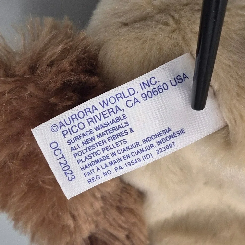 Aurora Palm Pals Sammy Squirrel Plush Tan Brown Forest Animal Toy 5 inch NEW
